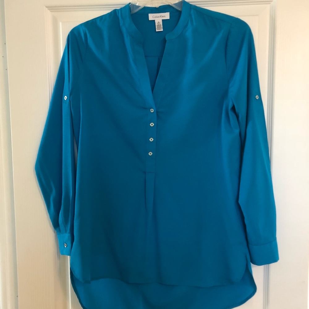 NWOT Calvin Klein Turquoise Blouse
